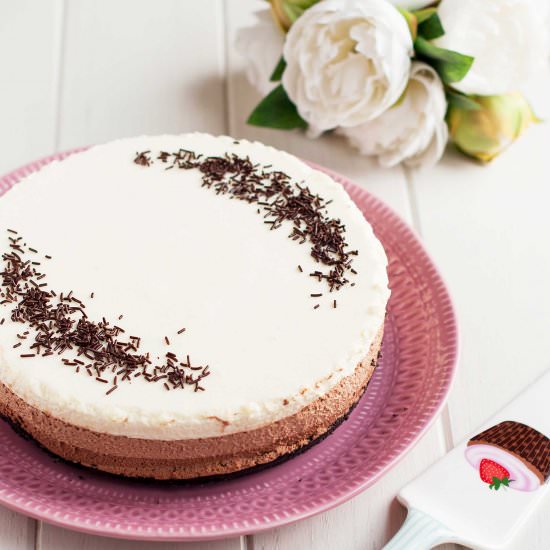 No Bake Triple Chocolate Cake