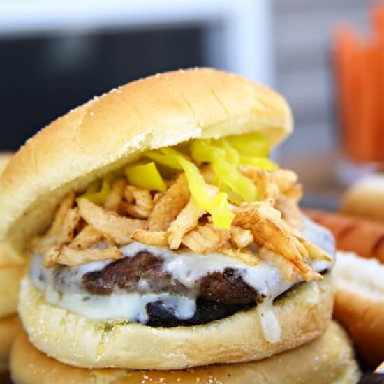 Havarti Onion Burger