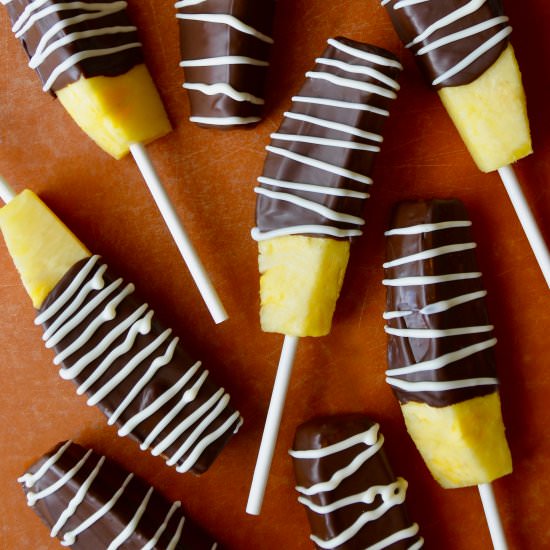 Chocolate Pineapple On-a-Stick
