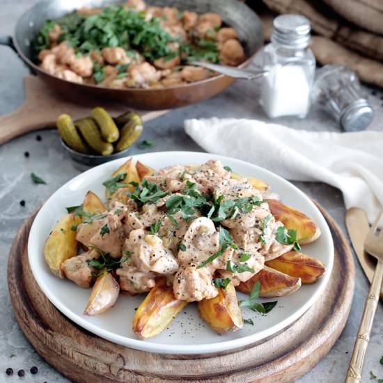 Vegan Mushroom Stroganoff