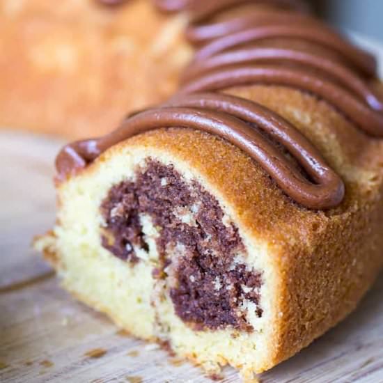 Homemade Marble Pound Cake