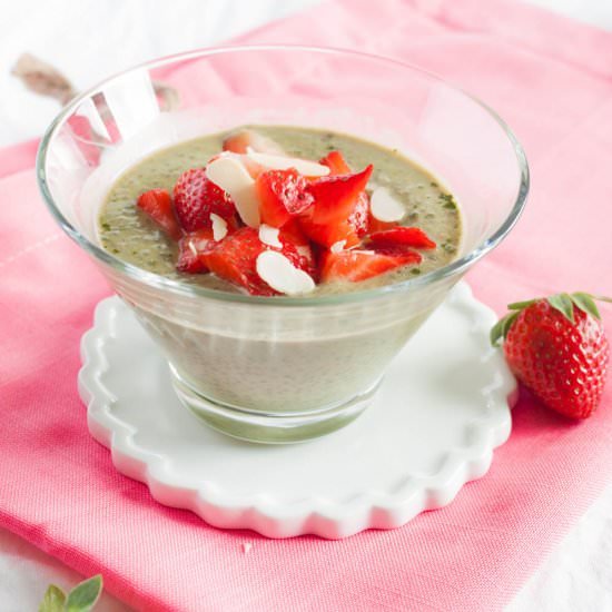 Fruity Matcha Chia Pudding