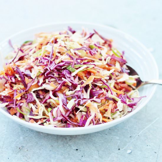 Easy No Mayo Coleslaw