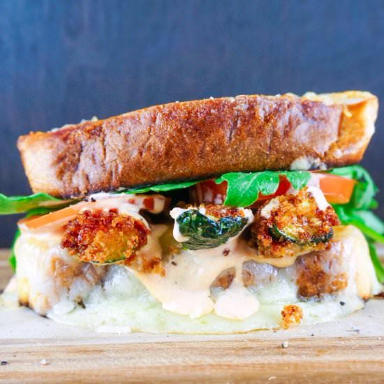 Fried Zucchini Grilled Cheese