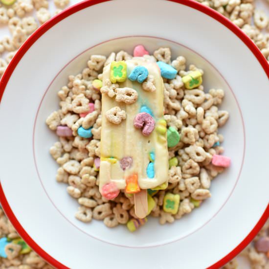 Cereal Milk Ice Cream Popsicles