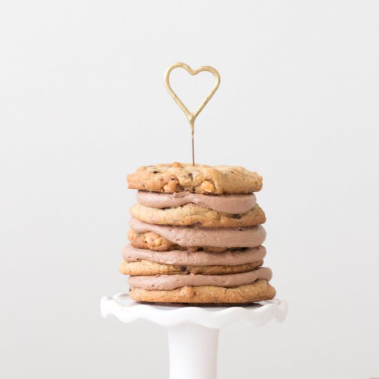 Chocolate Chip Cookie Layer Cake