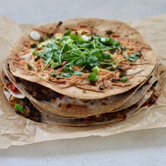 black bean burrito stack