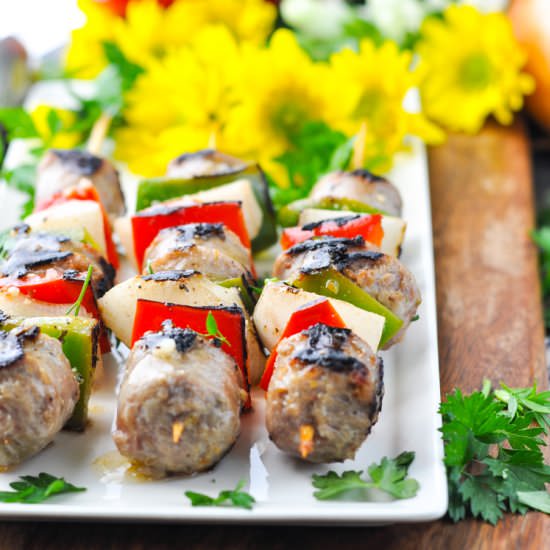 5-Ingredient Italian Sausage Kabobs