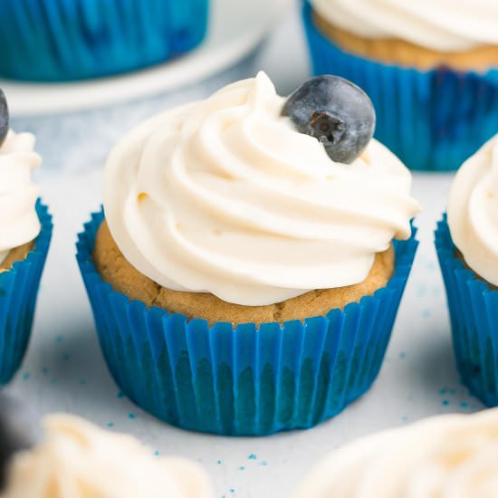 Frosted Blueberry Cupcakes