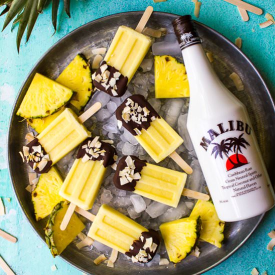 Piña Colada Popsicles