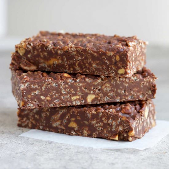 4 Ingredient Chocolate Crunch Bars