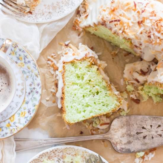 Coconut Pistachio Bundt Cake