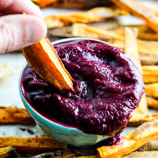 Sweet Potato Fries w/ Beet Ketchup