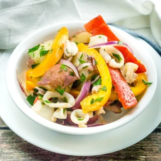Spanish Style Calamari Potato Salad