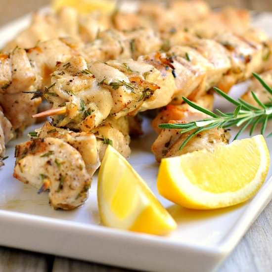 Rosemary and Garlic Chicken Kabobs