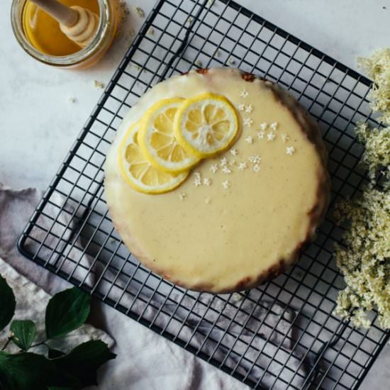 Lemon Polenta Cake with Elderflower