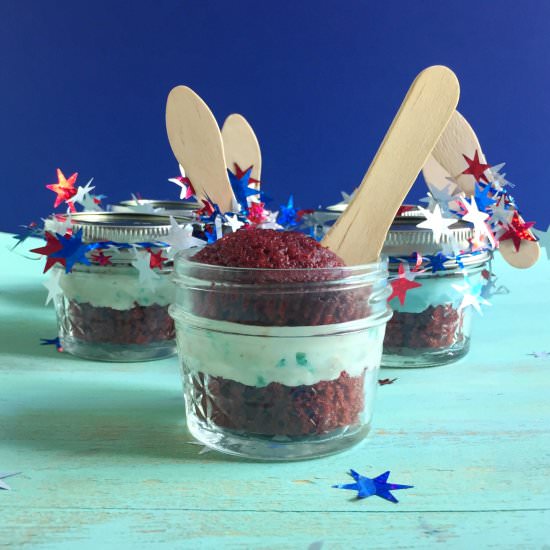 Fireworks Cupcake Jars