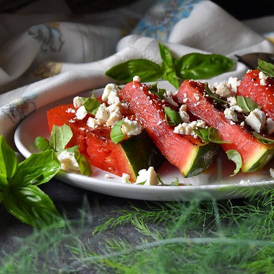 Ricotta Salata Grilled Watermelon