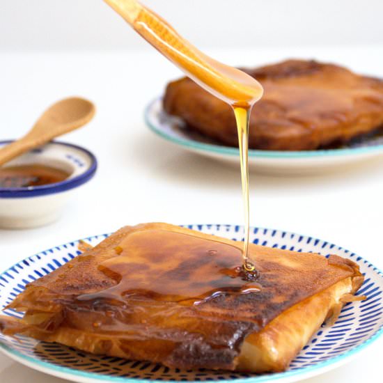 Fried Feta In Filo With Honey