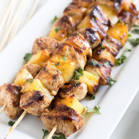Spicy Pineapple Chicken Kabobs