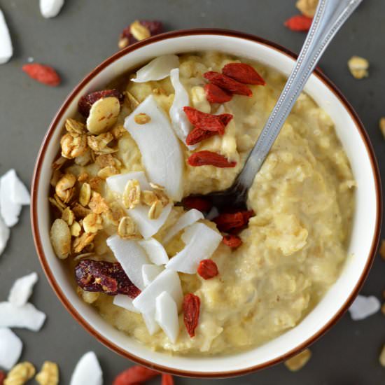 Mango Coconut Kefir Oatmeal