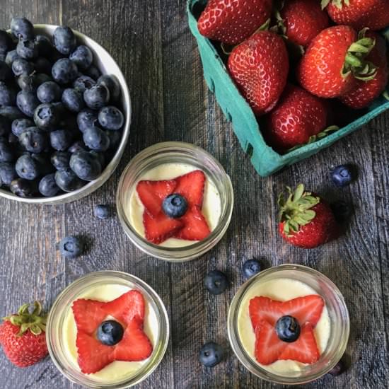 Patriotic Low Carb Vanilla Mousse