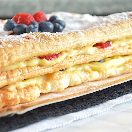 Italian Millefoglie Cream Cake