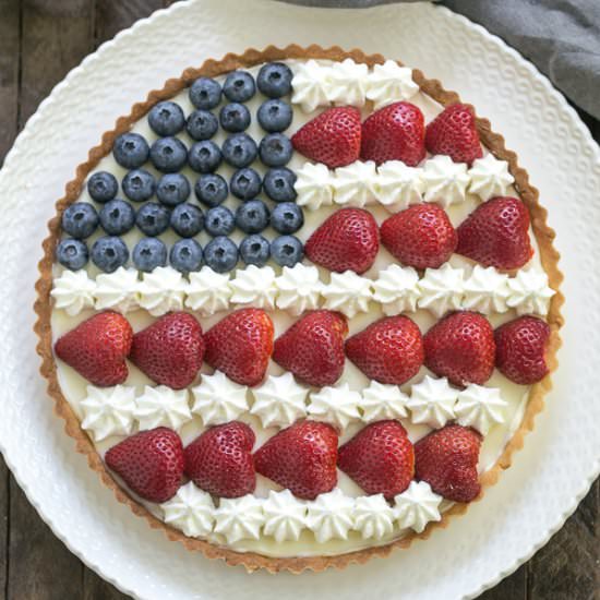 American Flag Fruit Tart