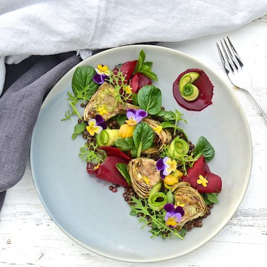 Lentils and Artichoke Salad