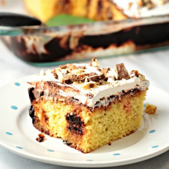Twix Poke Cake