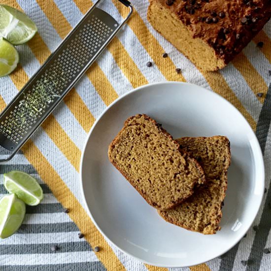 Vegan Chocolate Chip Lime Bread