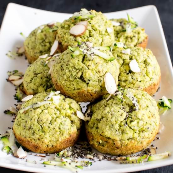 Flourless Zucchini Chia Muffins