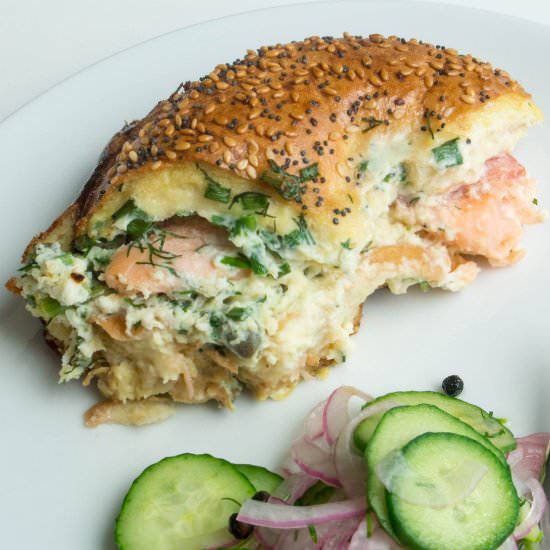 Lox + Bagel Brunch Bake