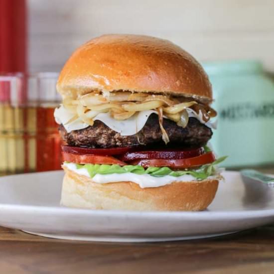 Aussie style hamburger
