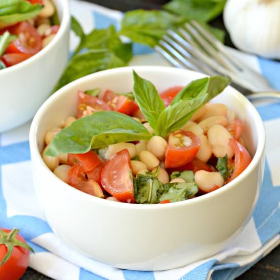 White Bean Tomato Basil Salad