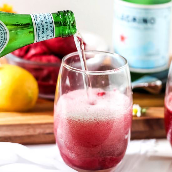 Cherry Sorbet Floats