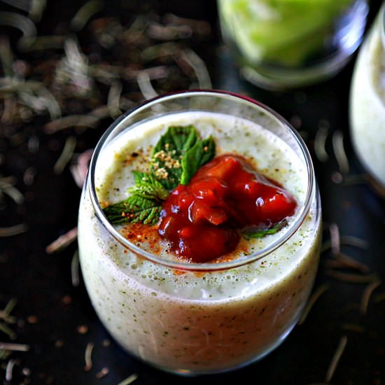 Cucumber Pear Gazpacho {Cold Soup}