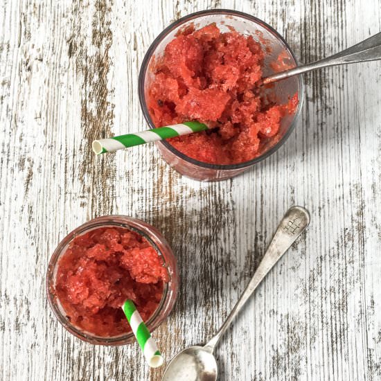 Watermelon Cherry Granita