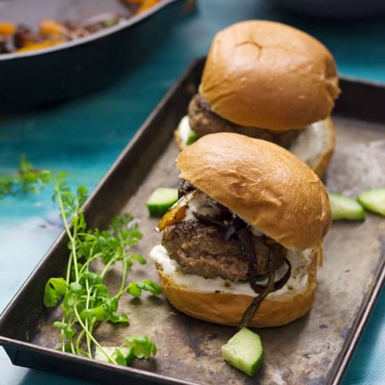 Greek Lamb Burgers with Cucumber