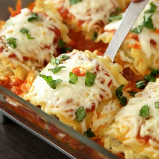 Zucchini Lasagna Roll Ups