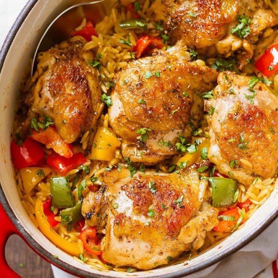 One-Pot Chicken Fajita With Orzo