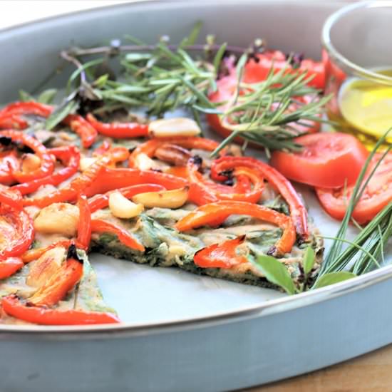 Vegetable Pizza Bread With Herbs