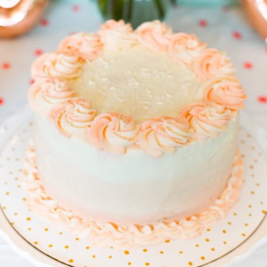 Strawberry Rosé Ombre Cake