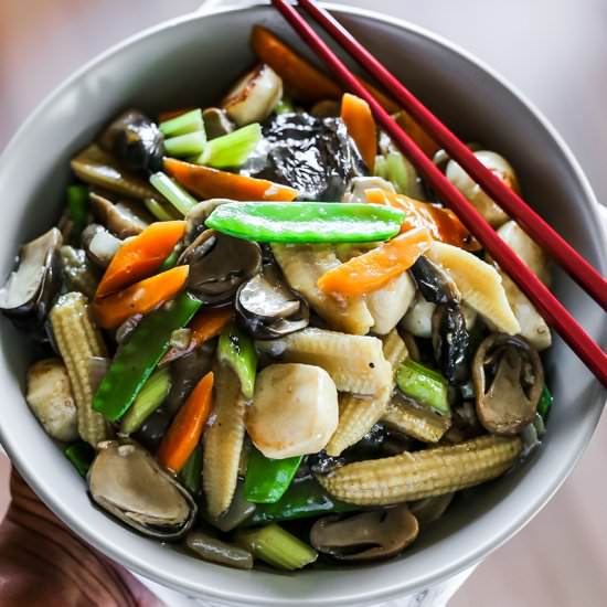 Stir Fried Mushrooms and Vegetables