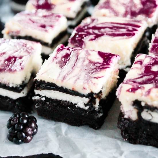 Blackberry Cheesecake OREO Brownies