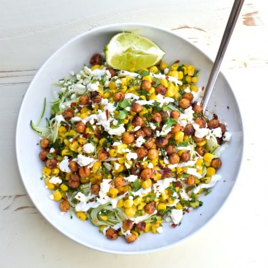 mexican corn & zucchini noodles