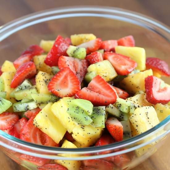 Lemon poppy seed fruit salad