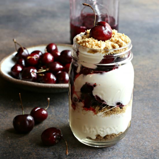 No Bake Cherry Cheesecake Mousse