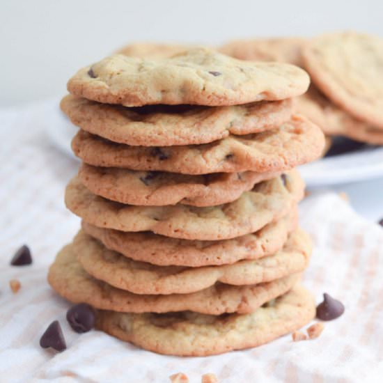 Chocolate chip toffee cookies
