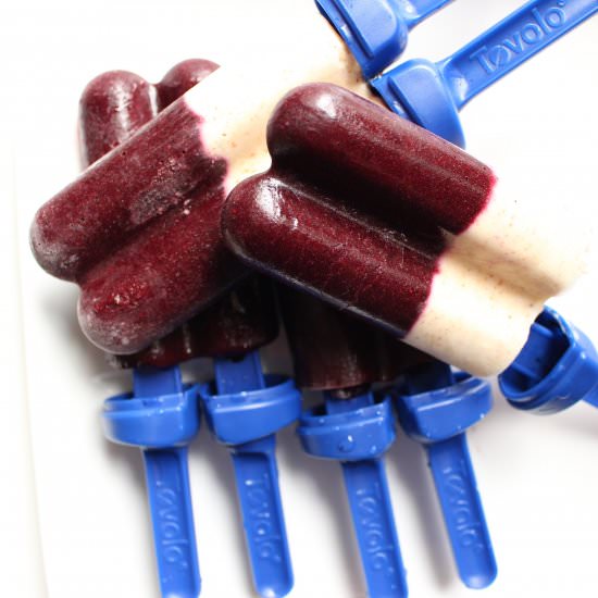 Blueberry and Beet Popsicles